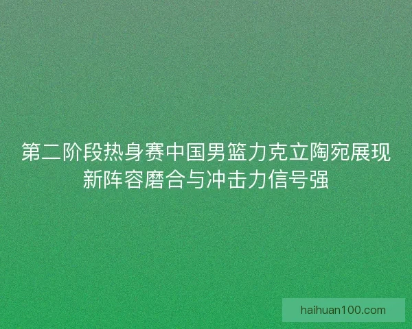 第二阶段热身赛中国男篮力克立陶宛展现新阵容磨合与冲击力信号强